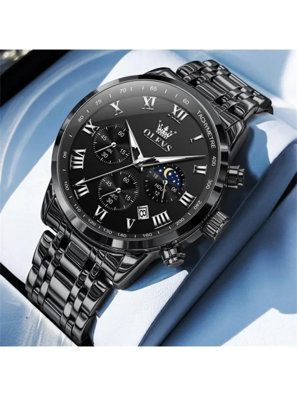 Stylish Big Face Stainless Steel Analog Watch for Men | Luxury Multifunctional